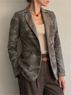 Vintage Diesel Y2K Dress & Impress Camouflage Blazer XXS
